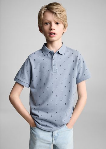 Patterned Cotton Polo Shirt