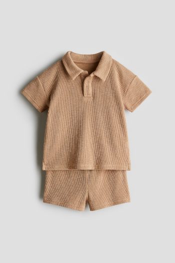 2-Piece Textured Jersey Set