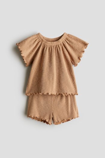 2-Piece Ribbed Jersey Set