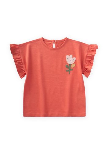 Coral Girl T-Shirt with Patches, Ages 1-7