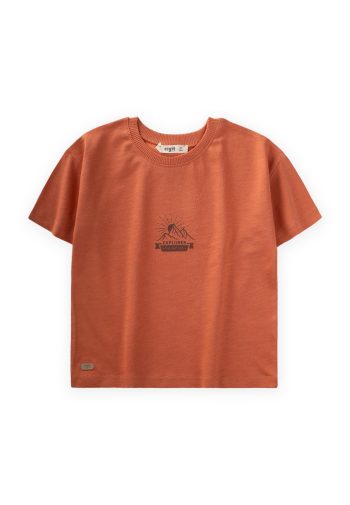 Mountain Printed T-Shirt 2-10 Years Orange