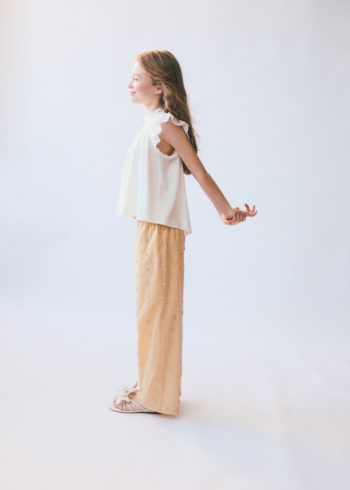 EMBROIDERED DETAILED LONG TROUSERS