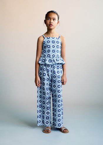 STRAIGHT CUT PATTERNED TROUSERS