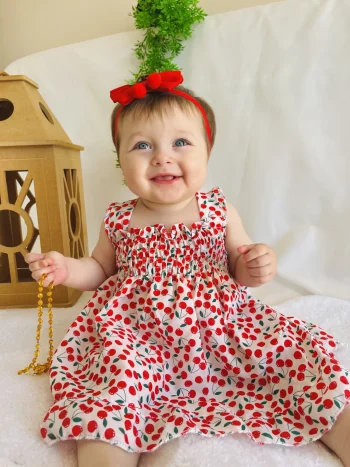 Cherry Patterned Discount Dress