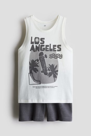 2-Piece Sleeveless Top and Shorts Set