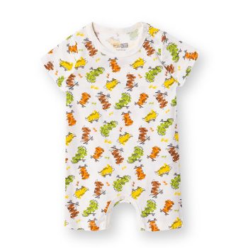 Boys' Short Jumper with Snap Buttons and Bicycle Neck, Short Sleeve