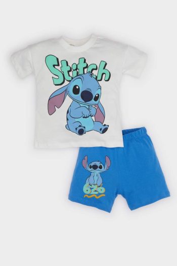 Boys' Baby Disney Lilo & Stitch 2-Piece Set Short Sleeve T-Shirt Elastic Waist Shorts