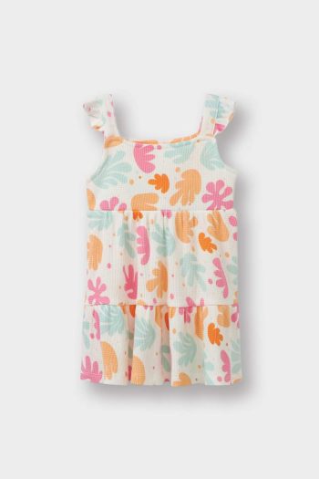 Baby Girl Floral Strappy Waffle Summer Dress