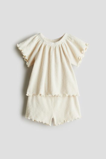 2 PIECES RIBBED JERSEY SET