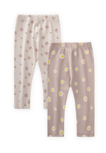 Double Set Tights 1-8 Age A.Beige Powder