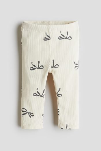 RIBBED AND COTTON TIGHTS