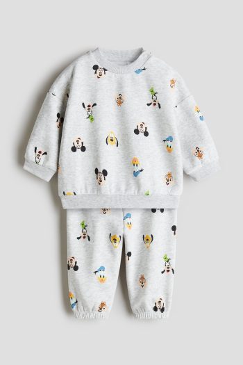 2 PIECES PRINTED SWEATSHIRT SET