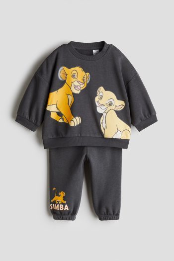 2 PIECES PRINTED SWEATSHIRT SET