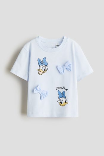 PRINT MOTIF AND COTTON T-SHIRT