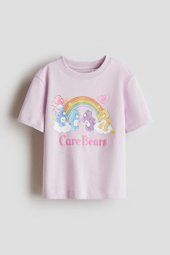 PRINT MOTIF AND COTTON T-SHIRT