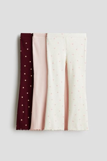 3 PIECE COTTON AND RIBBED TIGHTS
