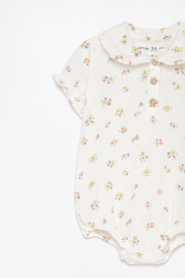 Textured Print Romper