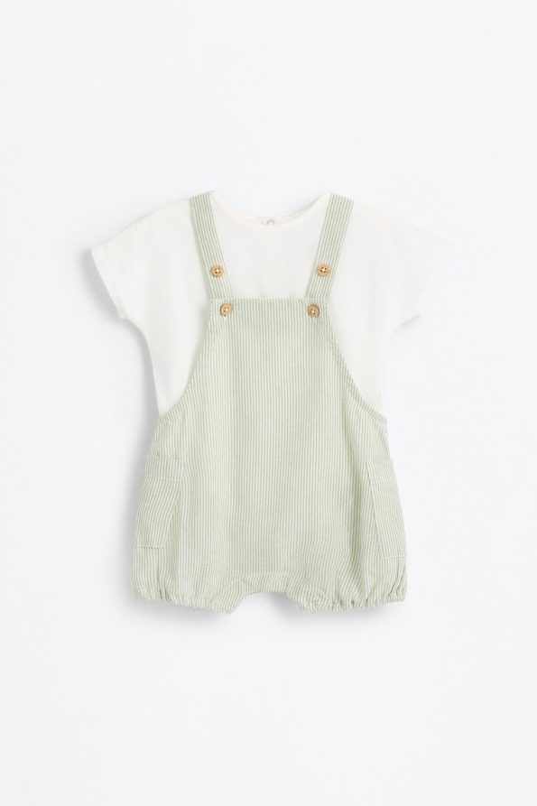 T-shirt and Dungaree Set