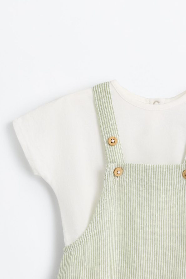 T-shirt and Dungaree Set