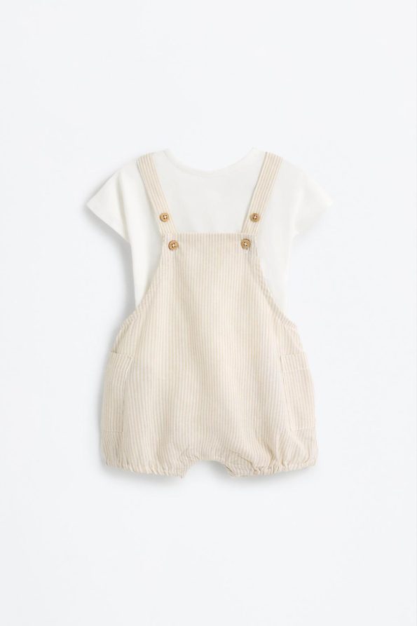 T-shirt and Suspender Bodysuit Set