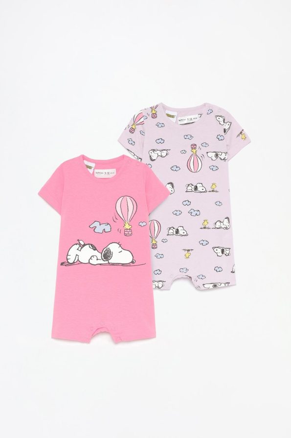 2-Pack Snoopy Peanuts™ Print Rompers