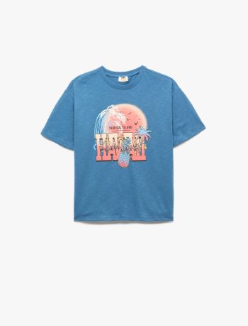 Boys' Cotton Relaxed Fit Short Sleeve Printed T-Shirt