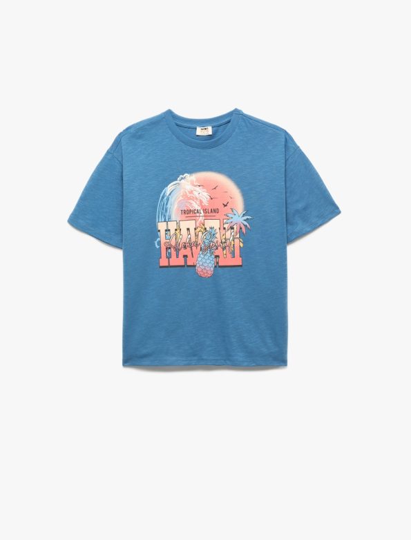 Boys' Cotton Relaxed Fit Short Sleeve Printed T-Shirt