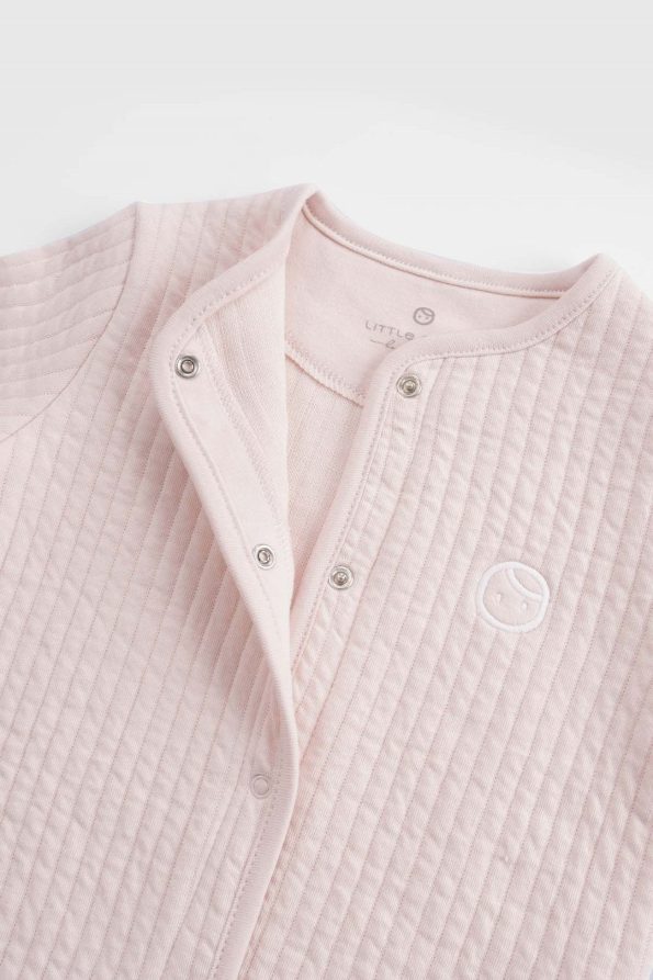 Quilted Pink Baby Outfit