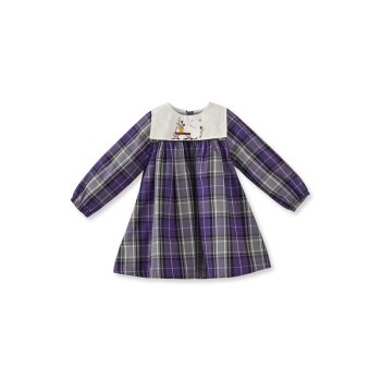 Plaid Purple Cotton Dress