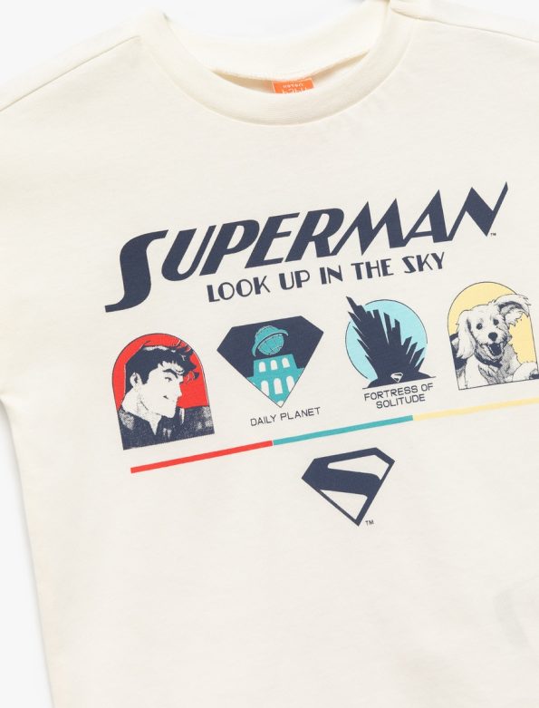 Boys' Superman Licensed Short Sleeve Cotton Printed T-Shirt