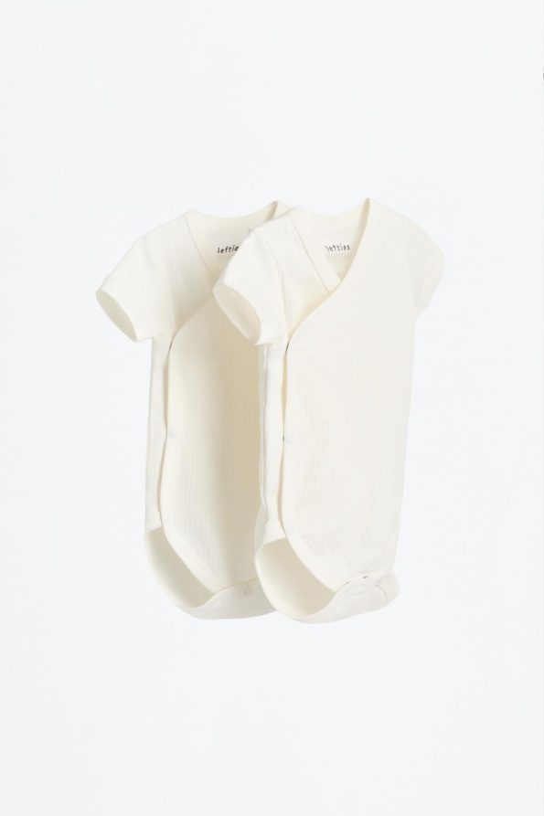2-Piece Ribbed Kimono Bodysuit Set