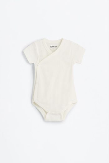 2-Piece Ribbed Kimono Bodysuit Set