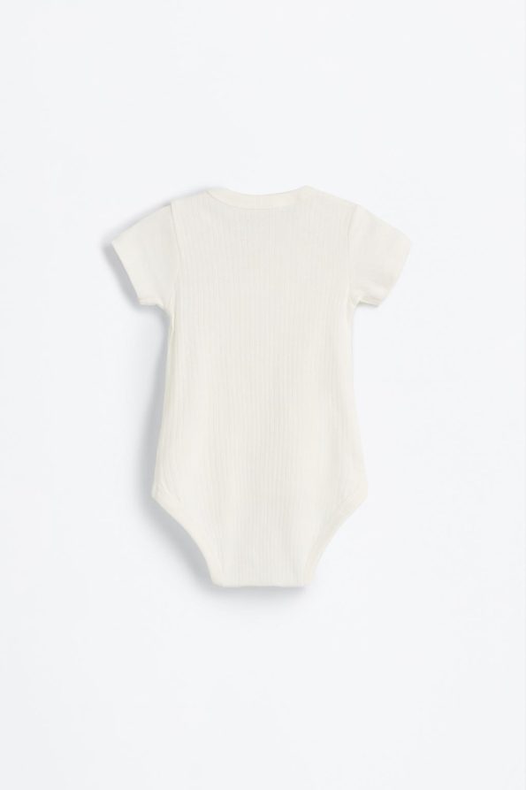 2-Piece Ribbed Kimono Bodysuit Set