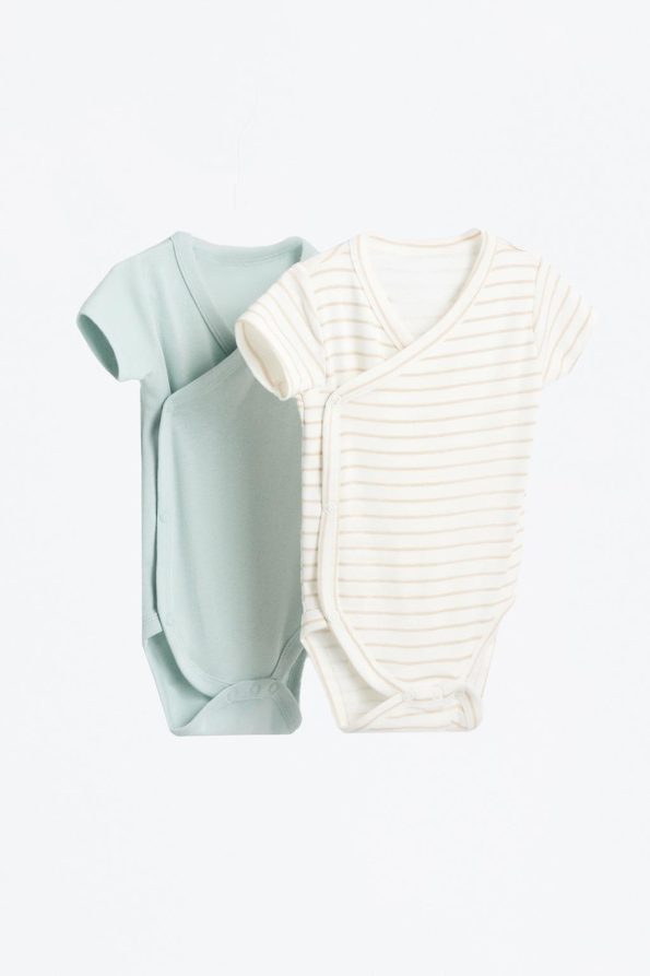 Matching 2-Piece Kimono Bodysuit Set