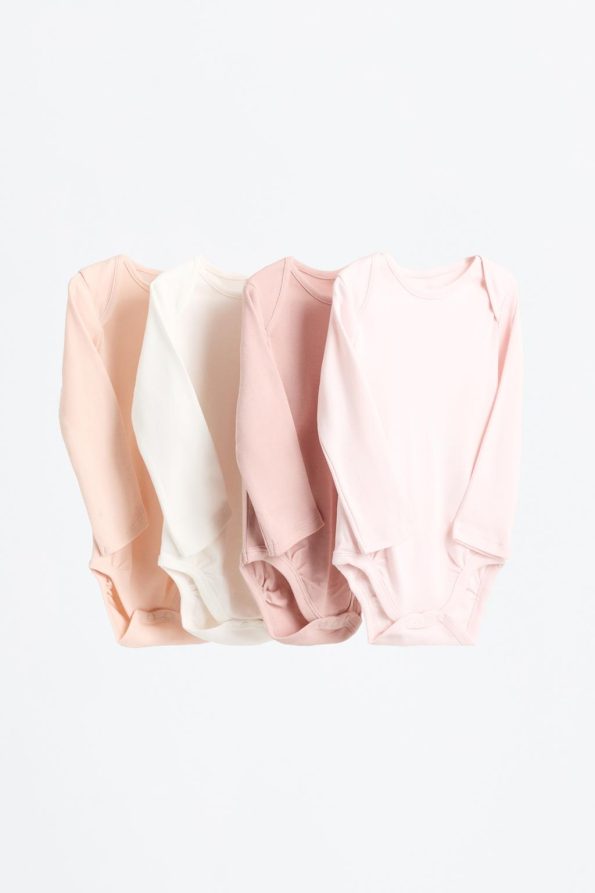 4-Piece Long Sleeve Bodysuit Set