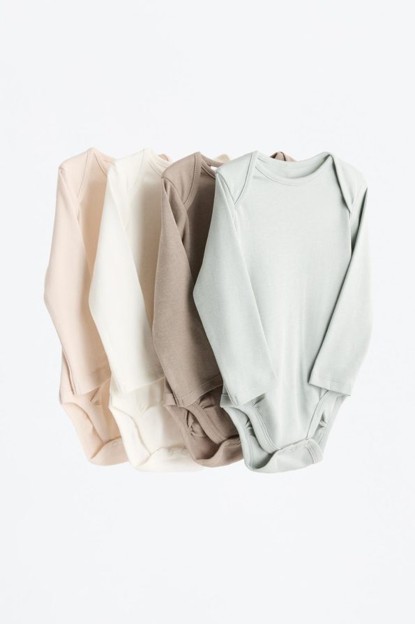 4-Piece Long Sleeve Bodysuit Set
