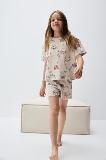 Patterned Short Pajama Set