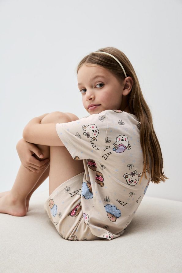 Patterned Short Pajama Set