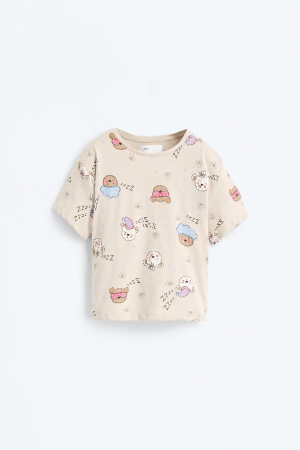 Patterned Short Pajama Set