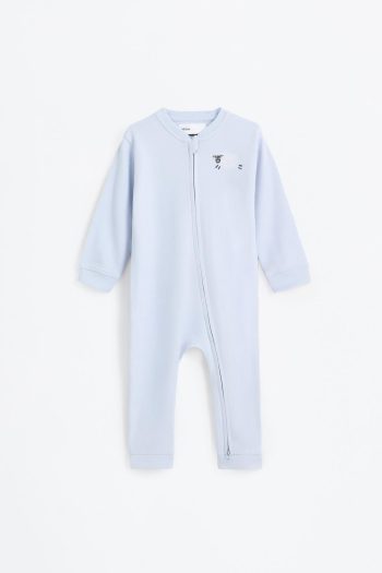 2-Piece Bear Print One-Piece Pajama Set