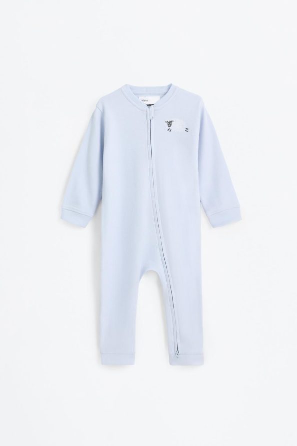 2-Piece Bear Print One-Piece Pajama Set