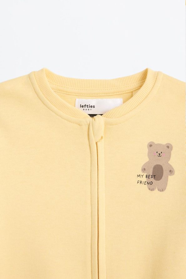2-Piece Bear Print One-Piece Pajama Set