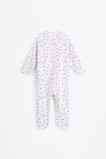 All-Over Patterned Knit Pajama Romper