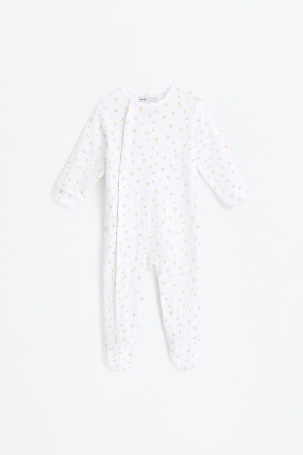 All-Over Patterned Sleeveless Pajama Romper