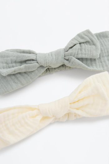 Set of 2 Bow-Accent Hairbands