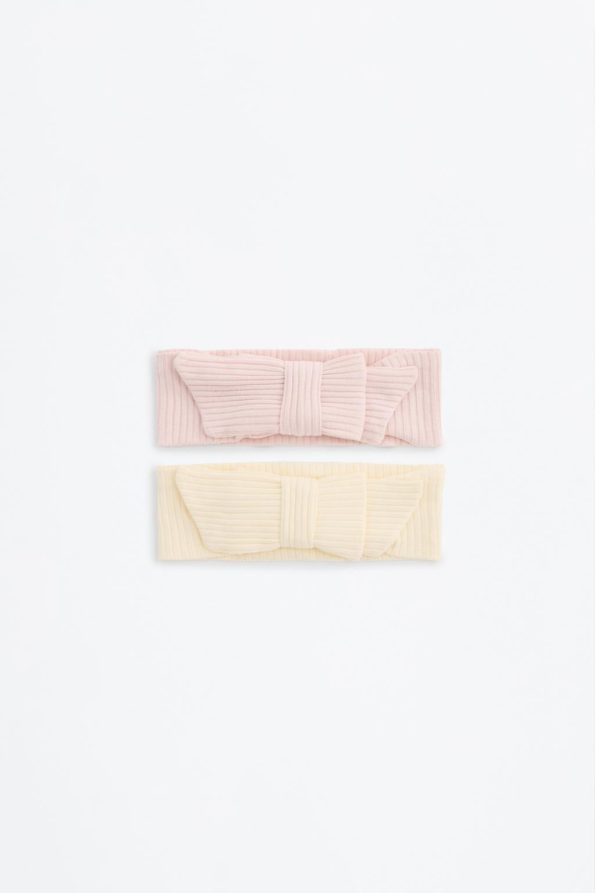 Set of 2 Bow Detail Elastic Hair Bands