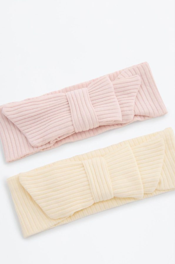 Set of 2 Bow Detail Elastic Hair Bands