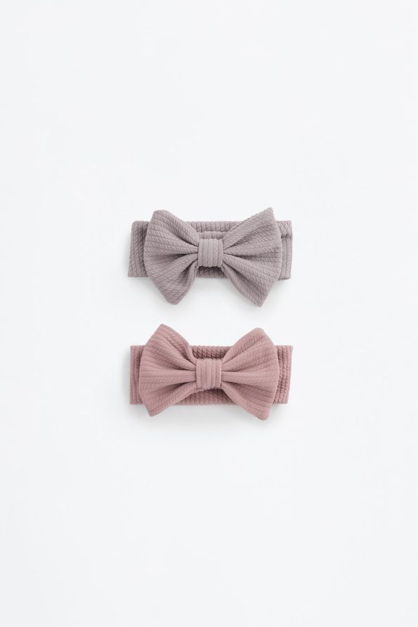 Set of 2 Bow Knot Thick Jersey Hair Bands