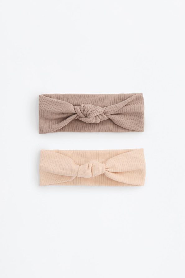2-Pack Knotted Ribbed Hairband Set