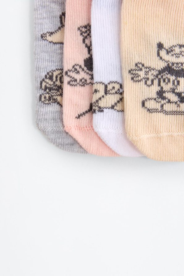 4-Pack Mickey and Minnie Mouse Ankle Socks